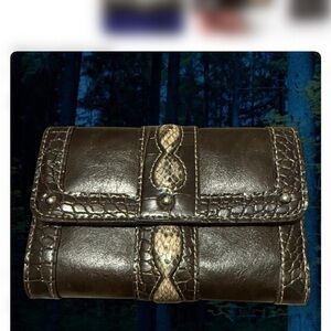 Nine West Brown and Tan Wallet
